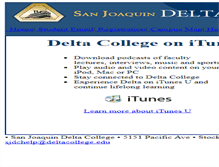 Tablet Screenshot of itunes.deltacollege.edu